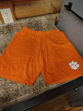 Russell Athletic Orange Clemson Men's Athletic Shorts with Paw